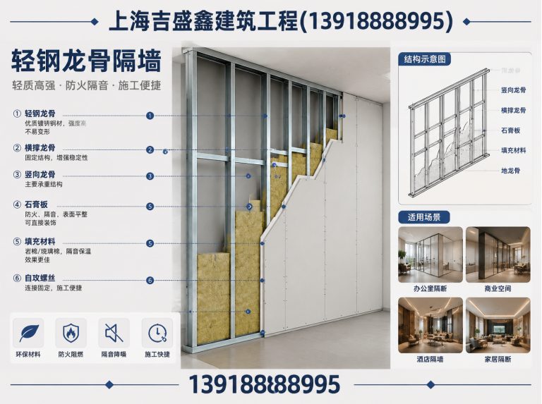 崇明区轻钢龙骨隔墙展示图